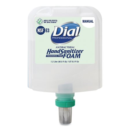 DIAL PROFESSIONAL Antibacterial Foaming Hand Sanitizer Refill for Dial 1700 Dispenser, 1.2L, Fragrance-Free, PK3, 3PK 19714